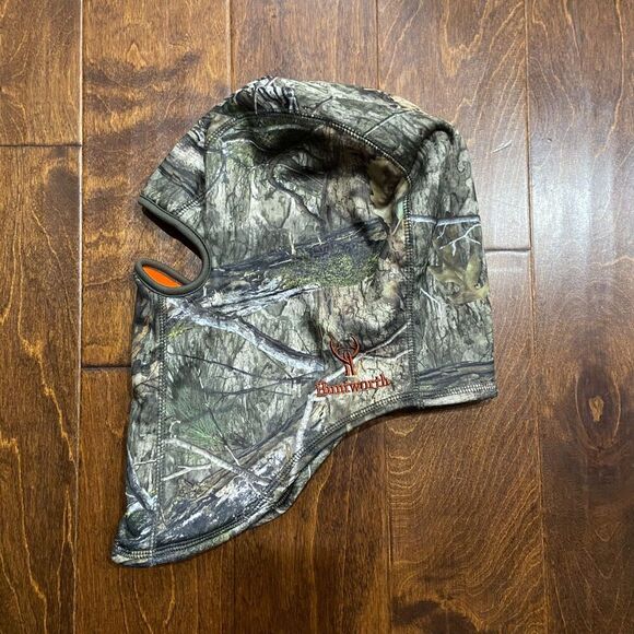 Huntworth Real Tree Camo Insulated Balaclava Face Mask Brown Green Mens One Size - Picture 3 of 7